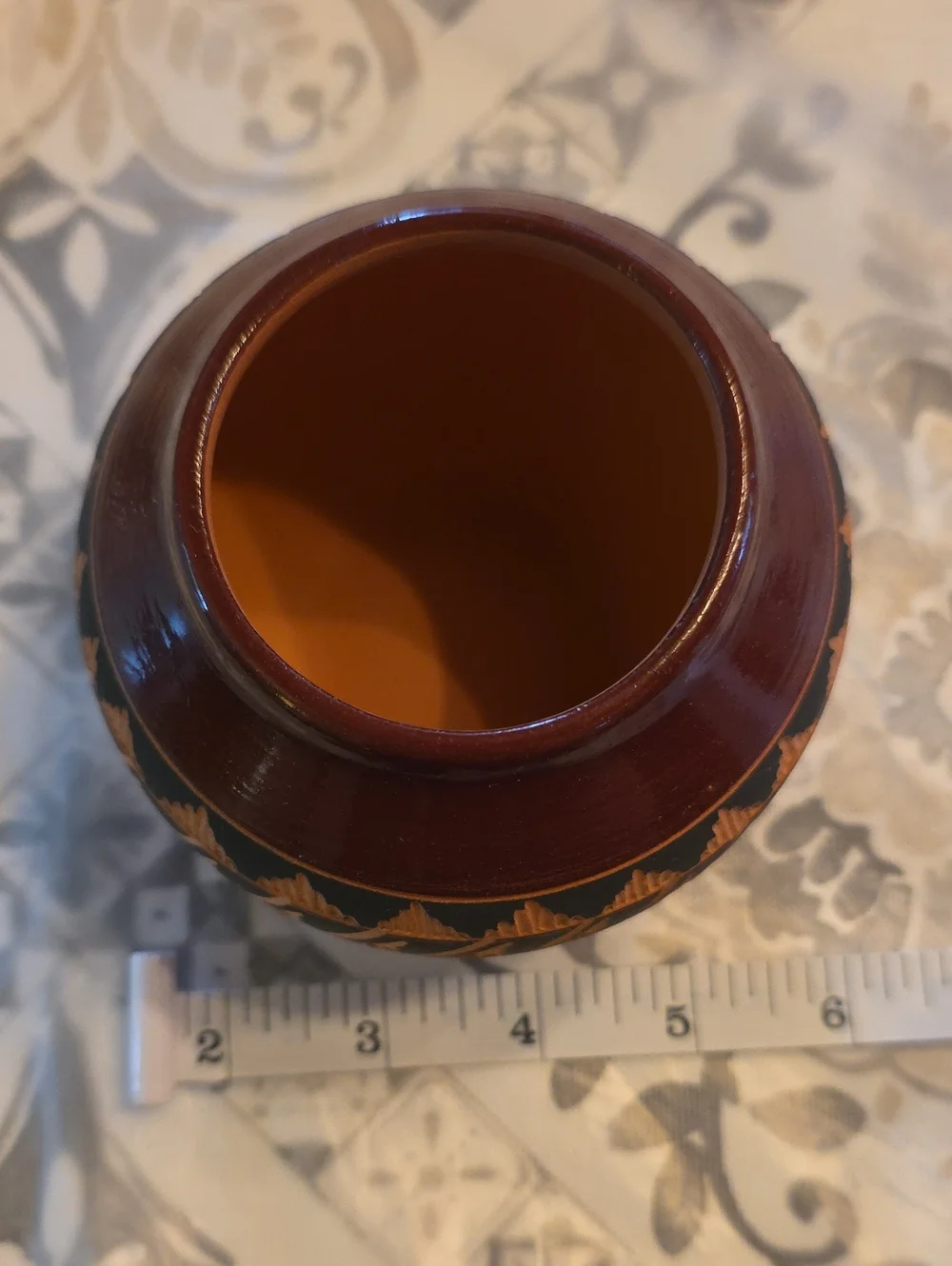 Authentic Laura Bahe Navajo Hand-Etched Pottery Vessel Southwest Art